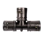 ABB - T-piece IP66/69 34x21x34 black/yellow with NC34+NC21+NC34 BK IP68/69 for versatile electrical connections. AT342134/T/BLY