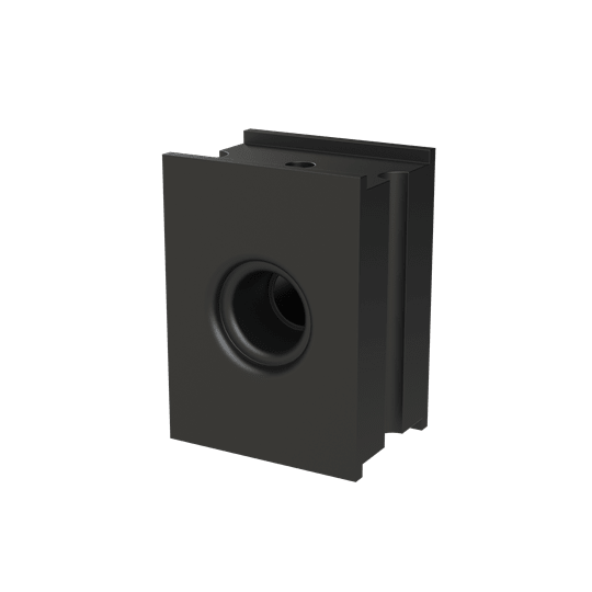 ABB - Supporto sovrapponibile in PA6 nero, diametro 12mm, per sistemi di supporto.