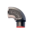 ABB - Curva 90 gradi PG16 maschio - PG16 femmina ottone nichelato per NPB FEM.M20-PG16. B/PG16/90