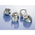 ABB - Adattatore 45 gradi M20 in alluminio con controdado e ghiera nichelata.