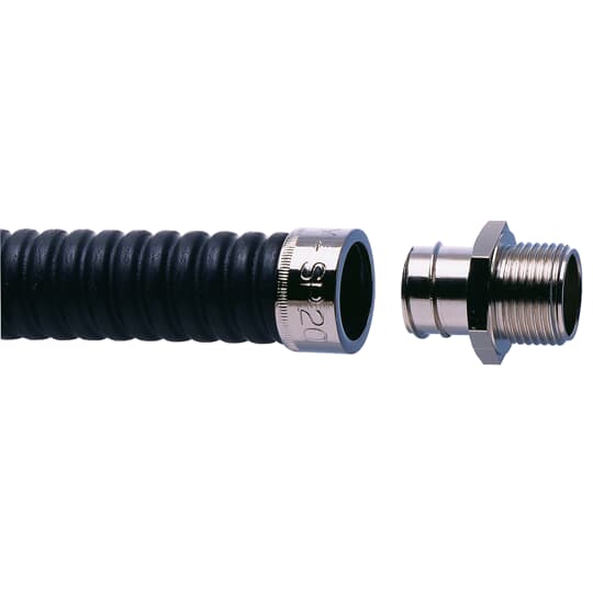 ABB - Raccordo diretto fisso NC20-M20 ottone nichelato con brida in acciaio inossidabile. SB20/M20/A