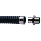 ABB - Raccordo diretto fisso NC63 M63 ottone nichelato con brida e staffa in acciaio inossidabile.