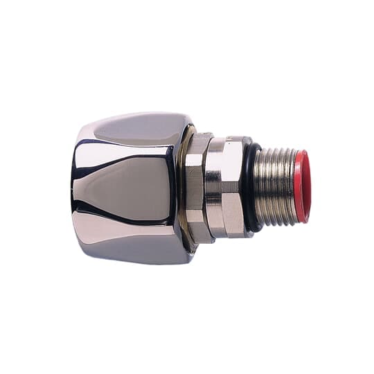 ABB - Adattatore Splitter Braid M20 Fisso + Raccordo Diritto NC16 M20 Ottone Nichelato. SPLB16/M20/A