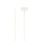 ABB - Cable tie 18lb 8in natural nylon with identification marker pad Tyrap identification 2.4x212 natural pack of 1000 pieces.