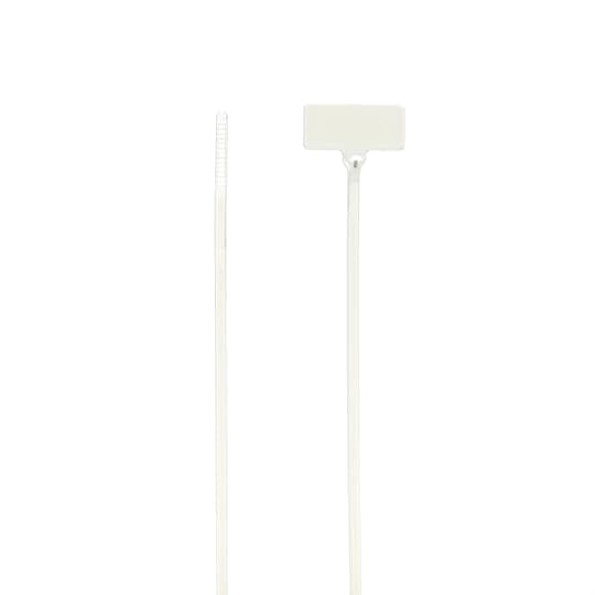ABB - Cable tie 18lb 8in natural nylon with identification marker pad Tyrap identification 2.4x212 natural pack of 1000 pieces.
