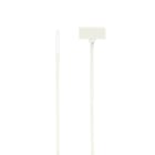 ABB - Cable tie 18lb 8in natural nylon with identification marker pad Tyrap identification 2.4x212 natural pack of 1000 pieces.