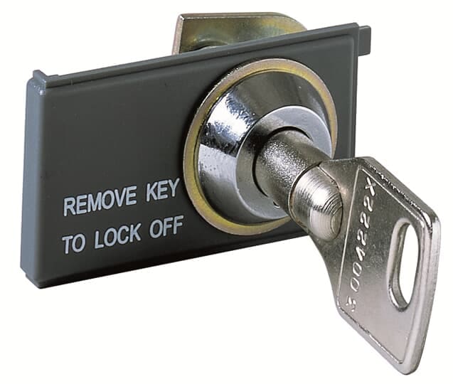 ABB - Key lock open pos. n.20005 e1/6 bl.in aperto a chiave new.
