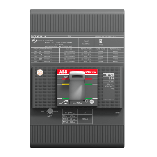 ABB - XT3S 225 TMF 100-1000 3p F UL/CSA