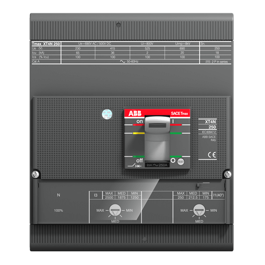 ABB - XT4S 250 TMA 175 875..1750 4p F UL/CSA - 4P F UL/CSA