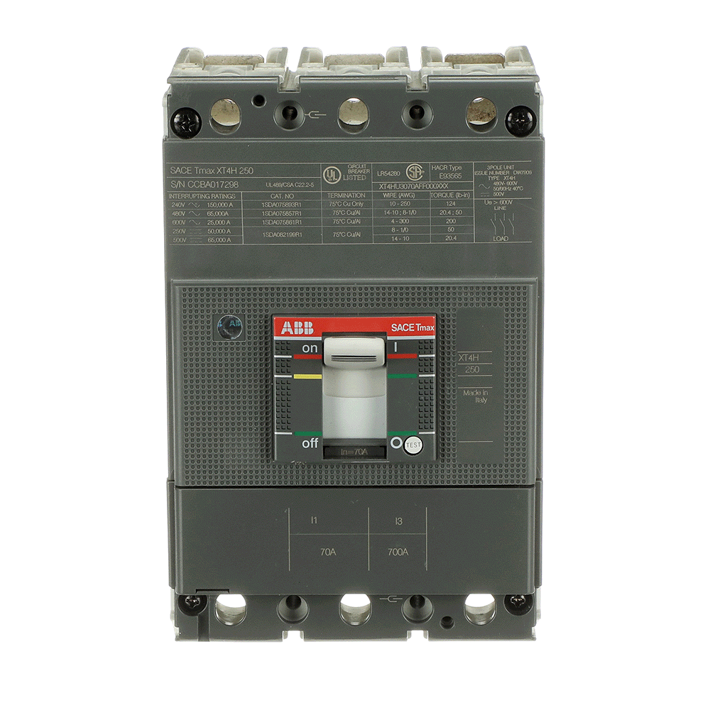 ABB - XT4H 250 TMF 70-700 3P F UL/CSA - affidabile e sicuro per le tue esigenze elettriche.