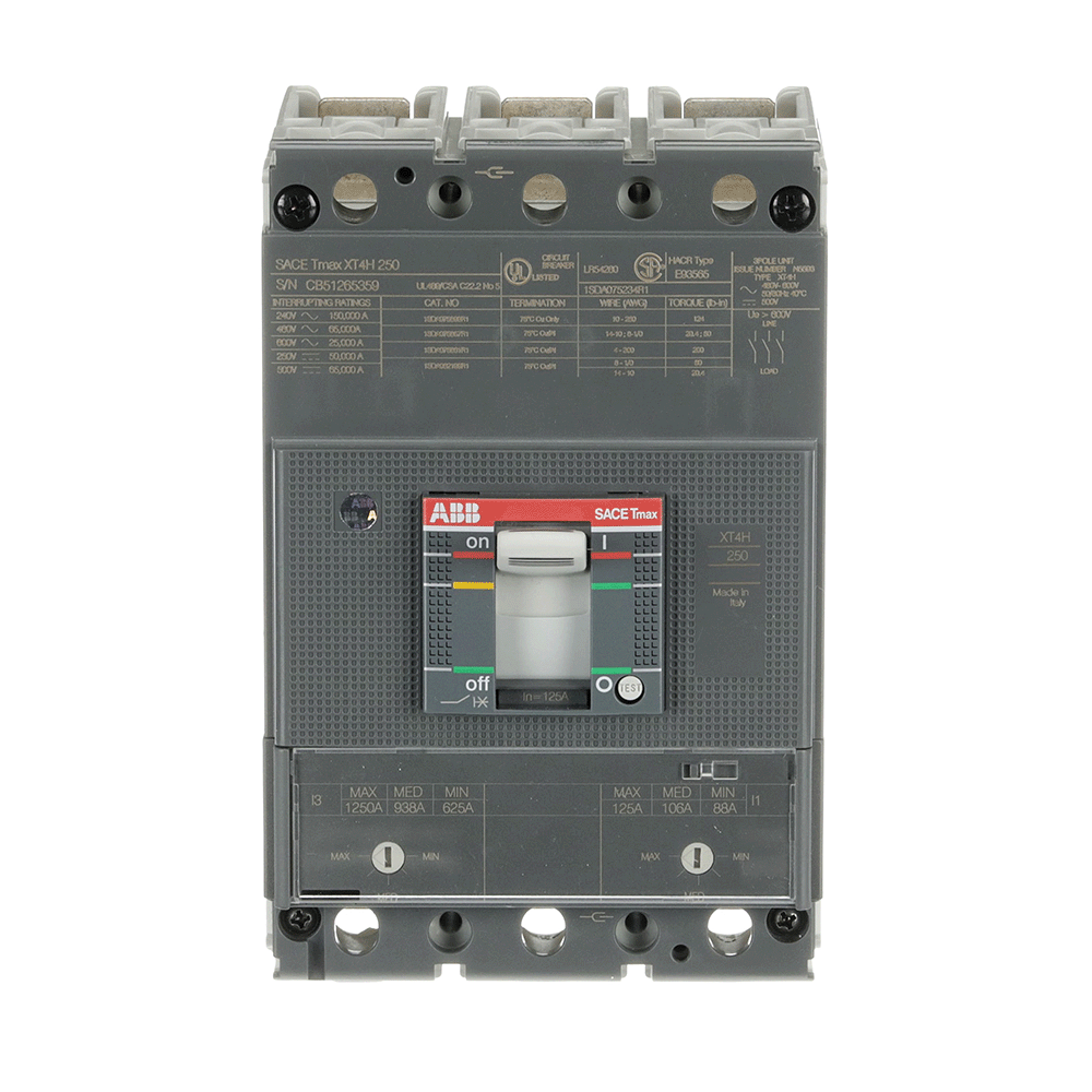 ABB - XT4H 250 TMA 125 625..1250 3p F UL/CSA