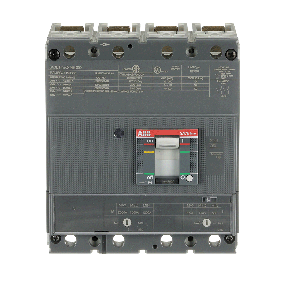 ABB - XT4H 250 TMA 200 1000..2000 4P FF UL/CSA - 4p FF UL/CSA