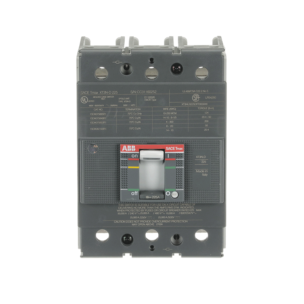 ABB - XT3N-D 225 MCS-UL/CSA IM=2700 2250 3P F F.