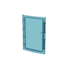 ABB - Porta trasparente per 36 moduli, 3 file, dimensioni 40.000 mm x 312.000 mm x 456.000 mm, MISTRAL65.