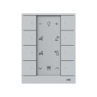 ABB - Controllo 8 gang argento TENTON 8 puls. Silver SB-F-8.0.1-83.