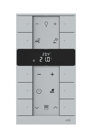 ABB - SBR-F-10.0.1-83 RTC, 10gang, silver TENTON 10 PULS. ARGENTO