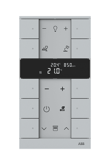 ABB - SBC-F-10.0.1-83 RTC IAQ, 10gang, silver TENTON 10 PULS. ARGENTO