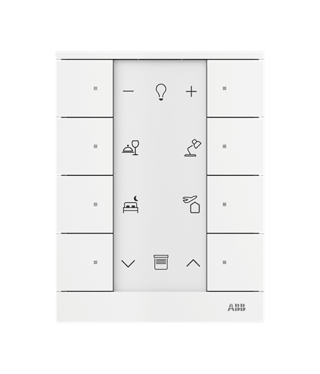 ABB - SB-F-8.0.1-884 8gang Control, white matt TENTON 8 PULS. BIANCO OPACO.