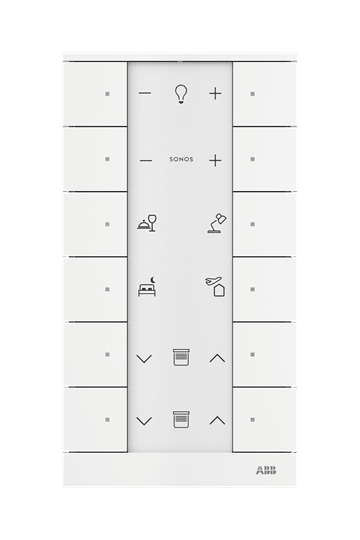 ABB - SB-F-12.0.1-884 12gang Control, white matt TENTON 12 PULS. BIANCO OPACO