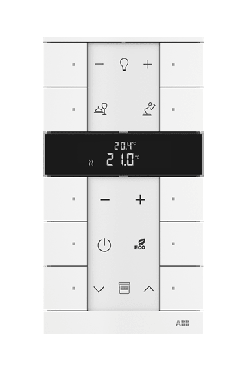 ABB - SBR-F-10.0.1-884 RTC, 10gang, white matt TENTON 10 PULS. BIANCO OPACO.