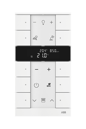 ABB - SBC-F-10.0.1-884 RTC IAQ, 10gang, whitematt TENTON 10 PULS. BIANCO OPACO.