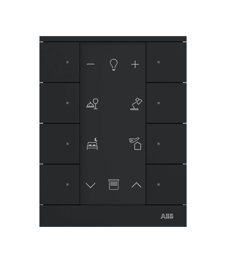 ABB - Controllo 8 gang nero opaco TENTON 8 pulsanti SB-F-8.0.1-885.