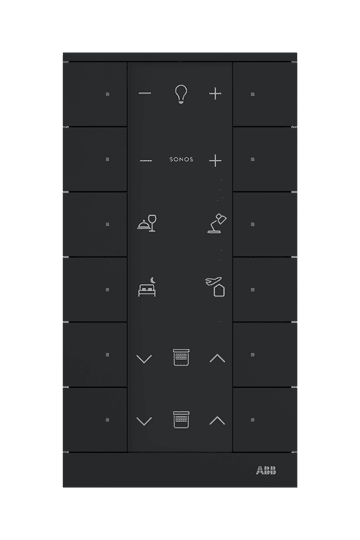 ABB - Controllo a 12 gang, nero opaco.