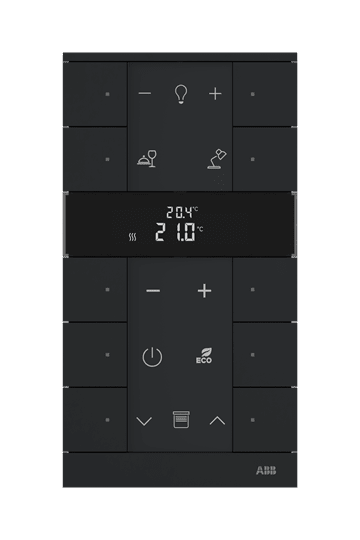 ABB - SBR-F-10.0.1-885 RTC, 10gang, black matt TENTON 10 PULS. NERO OPACO