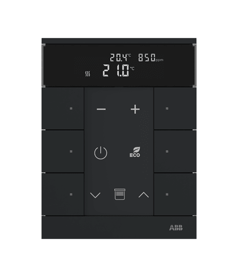 ABB - SBC-F-6.0.1-885 RTC IAQ, 6gang, blackmatt TENTON 6 PULS. NERO OPACO.