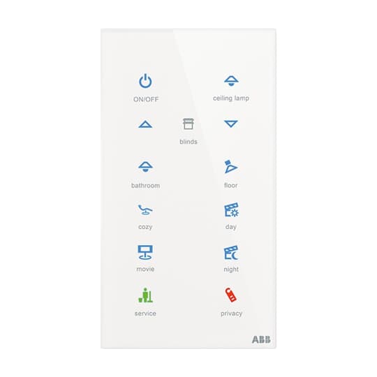 ABB - Control element 12g PLACCA TOUCH, 12 CANALI VE.