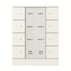 ABB - Control element, studio white matt PLACCA 8P+SENS.TEMP. BI OP.