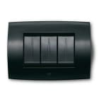 ABB - Placca soft tecnica 3M, grigio antracite, 1 gang Elos.