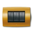 ABB - Cover plate 3 modules SAHARA YELLOW 1gang GIALLO Elos PLACCA SOFT TECN. 3M SAHARA.