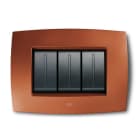 ABB - Placca smart tecnologica 3 moduli, rosso rame - Elos.