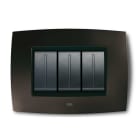 ABB - Placca smart tecnologica per 4 moduli, colore grigio ardesia - Elos.