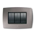 ABB - Placca smart tecnologica 4 moduli grigio pietra - Elos.