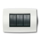 ABB - Placca soft tecnica 4 moduli, bianco Antartide - Elos Antarctica White 1gang White