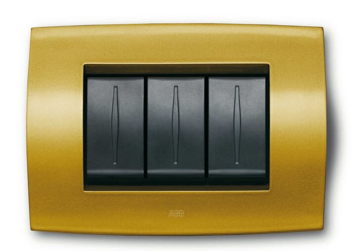 ABB - Cover plate 4 modules DUNE YELLOW 1gang GIALLO Elos PLACCA SOFT TECN 4M DUNE.