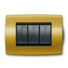 ABB - Cover plate 4 modules DUNE YELLOW 1gang GIALLO Elos PLACCA SOFT TECN 4M DUNE.