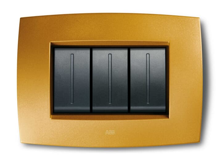 ABB - Placca Smart Tecnologica 4 moduli, Giallo Sahara - Elos.