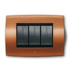 ABB - Placca Soft Tecnica 4M, Rosso Creta, 1 Gang - Elos