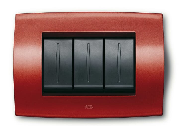 ABB - Cover plate 4 modules ARIZONA RED 1gang Red Elos SOFT TECN ROSSO.