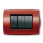 ABB - Cover plate 4 modules ARIZONA RED 1gang Red Elos SOFT TECN ROSSO.