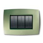 ABB - Placca smart tecnologica 4 moduli, verde lago - Elos.