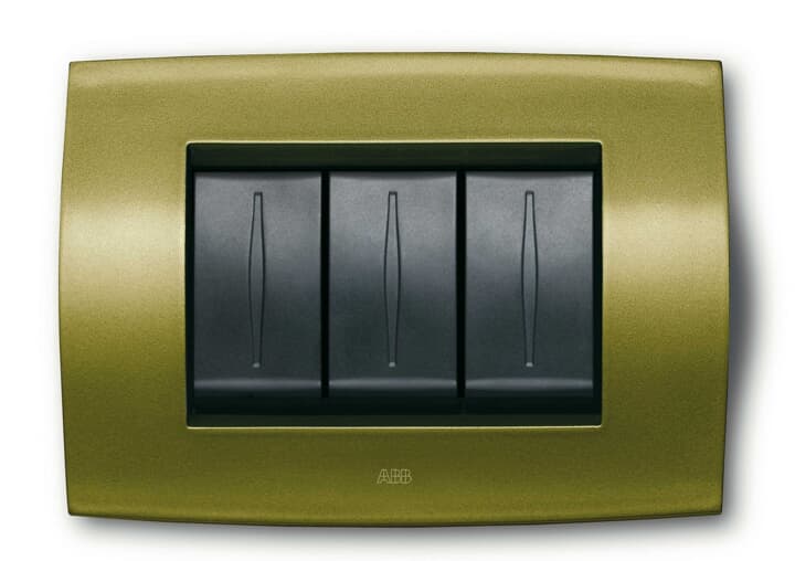 ABB - Placca 4 moduli verde foresta soft tecn. Elos 4gang verde - Elos.