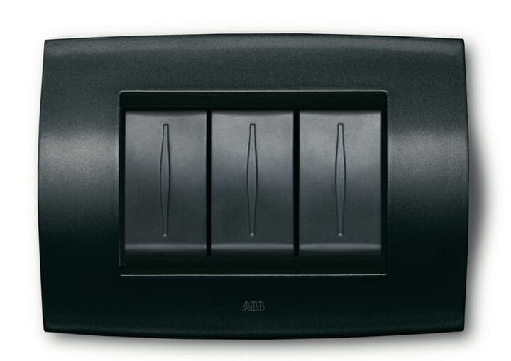 ABB - Placca soft tecnica 6M, grigio antracite, 6 moduli - Elos.