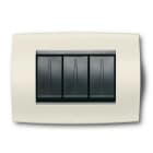 ABB - Cover plate 6 modules SILVER GREY LIGHT Elos PLACCA SOFT TECN 6M GR ARGENTO LIGHT.