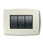 ABB - Cover plate 6 modules SILVER GREY LIGHT 6gang Smart Tecn 6M GR ARGENTO.