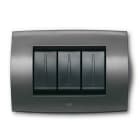 ABB - Placca Soft Tecnica 6M, Grigio Ardesia Elos.