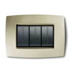 ABB - Cover plate 6 modules Titanium Grey 6gang Elos Smart Tecn. 6M Grigio Titanio